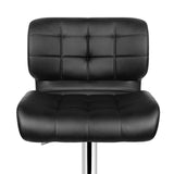 4x Bar Stools PU Leather Chrome Kitchen Bar Stool Chairs Gas Lift Black