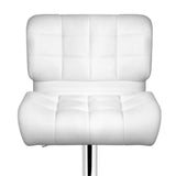 4x Bar Stools PU Leather Chrome Kitchen Bar Stool Chairs Gas Lift White