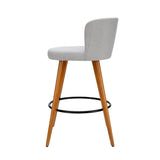 Artiss 4x Wooden Bar Stools Modern Bar Stool Kitchen Dining Chairs Cafe Grey