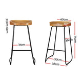 4x Vintage Tractor Bar Stools Retro Bar Stool Industrial Chairs 75cm