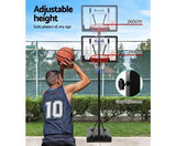 Everfit 2.6M Basketball Hoop Stand System Adjustable Portable Pro Kids Clear