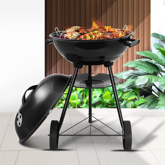 Charcoal BBQ Smoker Drill Outdoor Camping Patio Wood Barbeque Steel Oven
