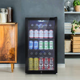 Bar Fridge Glass Door Mini Freezer- Devanti 98L Fridges Countertop Beverage Commercial