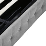Levede Bed Frame Queen Size Mattress Platform Fabirc With Storage Gas Lift