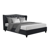 Artiss Pier Bed Frame Fabric - Charcoal King