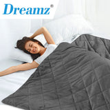 DreamZ 121x91cm Anti Anxiety Weighted Blanket Cover Polyester Cover Only Grey