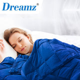 DreamZ Weighted Blanket Heavy Gravity Deep Relax 9KG Adult Double Navy