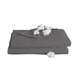 Dreamz Weighted Blanket Cotton Heavy Gravity Adults Deep Relax Relief 9KG Grey