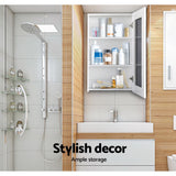 Bathroom Vanity Mirror with Storage 1 x Door | Cefito - White