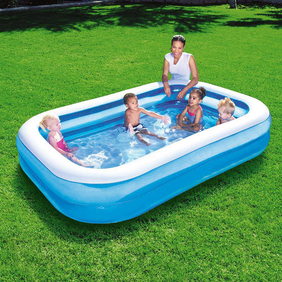 Inflatable Kids Above Ground Swimming Pool 262cm x 175cm x 51cm