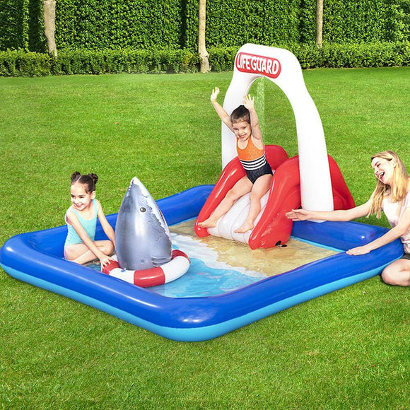 Swimming Pool Above Ground Kids Play Pools Lifeguard Slide Inflatable