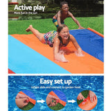Water Slip And Slide Kids Inflatable Splash Toy Quadruple 4.88M