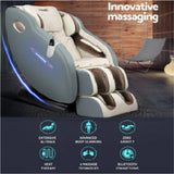 Livemor 3D Electric Massage Chair SL Track Full Body Zero Gravity Shiatsu Navy Cream