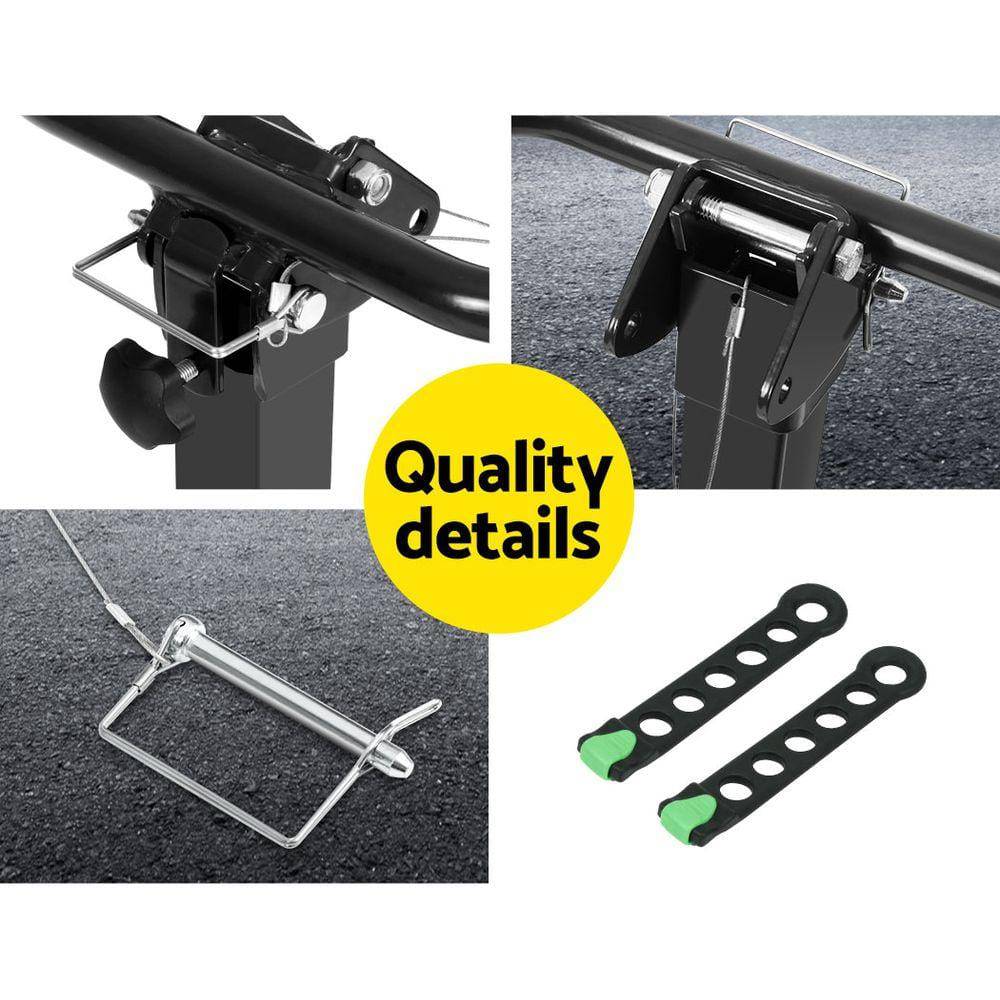 Bicycle Car Rack Tow Bar Mount |  2inch Holds 4x Bikes - Balck