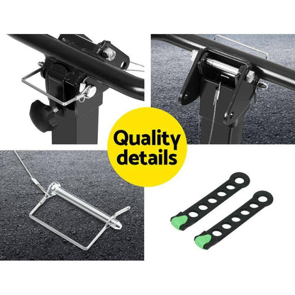 Bicycle Car Rack Tow Bar Mount |  2inch Holds 4x Bikes - Balck