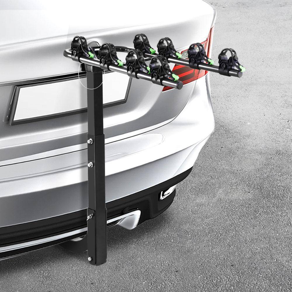 Bicycle Car Rack Tow Bar Mount |  2inch Holds 4x Bikes - Balck