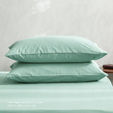 Cosy Club Duvet Cover Quilt Set Flat Cover Pillow Case Essential Green Double