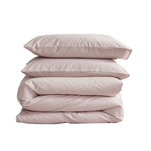 Cosy Club Duvet Cover Quilt Set Flat Cover Pillow Case Essential Purple Double
