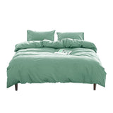 Cosy Club Washed Cotton Quilt Set Green King
