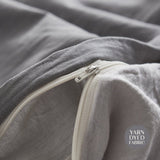 Cosy Club Duvet Cover Quilt Set Single Flat Cover Pillow Case Grey Inspired