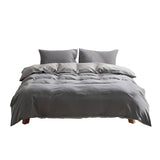 Cosy Club Duvet Cover Quilt Set Single Flat Cover Pillow Case Grey Inspired