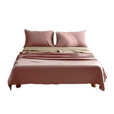 Cosy Club Washed Cotton Sheet Set Pink Brown King