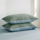 Cosy Club Washed Cotton Sheet Set Green Blue Queen