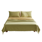 Cosy Club Washed Cotton Sheet Set Yellow Lime Queen