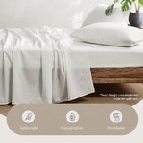 Cosy Club Sheet Set Bed Sheets Set Single Flat Cover Pillow Case White Essential
