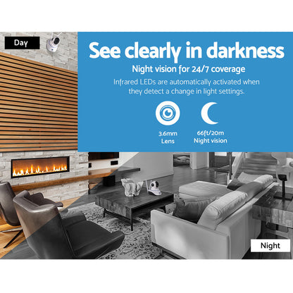 UL-tech 無線網路攝影機閉路電視監控系統家用監視器 1080P 高畫質 WIFI