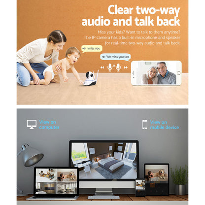 UL-tech 無線網路攝影機閉路電視監控系統家用監視器 1080P 高畫質 WIFI