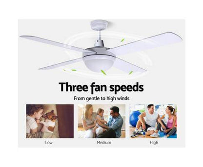 Devanti 52" Ceiling Fan - White (CF-RC-52-WH)
