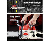 Giantz Chainsaw Petrol 75CC 18" Bar Commercial E-Start Pruning Chain Saw,Giantz Chainsaw Petrol 52CC 20" Bar Commercial E-Start Pruning Chain Saw 5.2HP
