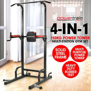 Chin Up Machine Power Tower 4-in-1 Powertrain Load Rating 150kg