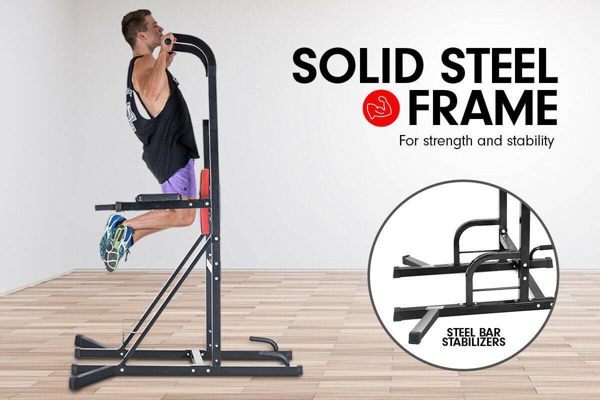 Chin Up Machine Power Tower 4-in-1 Powertrain Load Rating 150kg