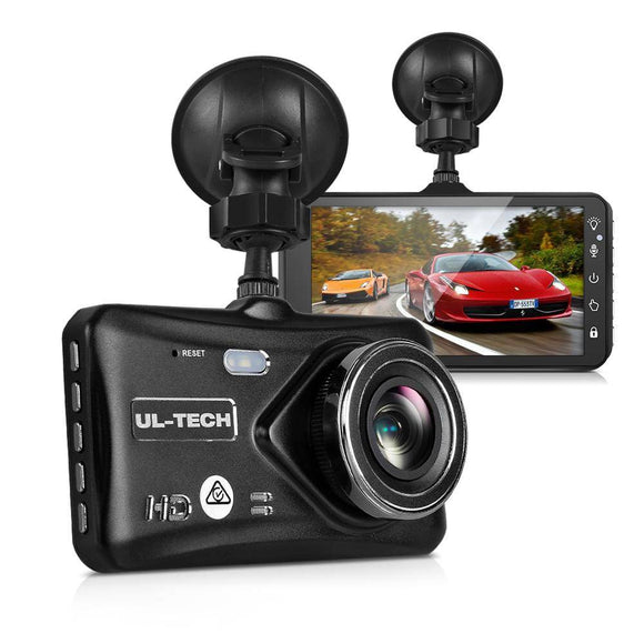 Dash Camera UL Tech 4 Inch Dual Camera  - Black