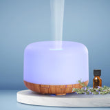 Aroma Diffuser Aromatherapy LED Night Light Air Humidifier Purifier Light Wood Grain 500ml