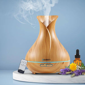 Essential Oil Diffuser Ultrasonic Air Humidifier Mist-400ml--7 Colors, Remote