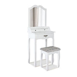 Dressing Table Stool Mirror Drawer Makeup Jewellery Cabinet White Desk