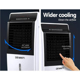Devanti Evaporative Air Cooler Portable Fan Cooling Remote Control LED Display