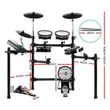 8 Piece Electric Electronic Drum Kit Mesh Drums Set Pad Tom Midi For Kids Adults