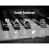 Alpha 88 Keys Electronic Piano Keyboard Digital Electric w/ Stand Sustain Pedal