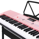 Alpha 61 Keys Electronic Piano Keyboard Digital Electric w/ Stand Lighted Pink