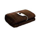 Electric Throw Blanket-Giselle Bedding- Brown-Size 160cm x 130cm