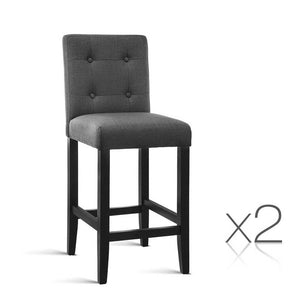 Artiss Set of 2 French Provincial Dining Chair - Charcoal