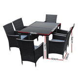 7pcs Dining Table Set Outdoor Furniture