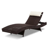 Outdoor Wicker Sun Lounge Day Bed - Brown