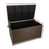 320L Outdoor Wicker Storage Box - Brown