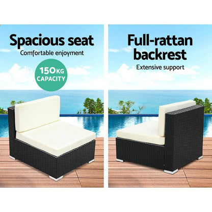 3PC Gardeon Outdoor Furniture Sofa Set Wicker Rattan ( Build Your own setting )