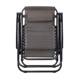 Zero Gravity Recliner Chairs Outdoor Sun Lounge Beach Chair Camping - Beige
